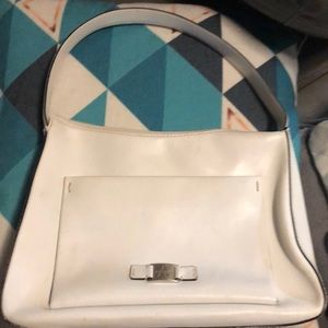 Anne Klein White Shoulder Bag